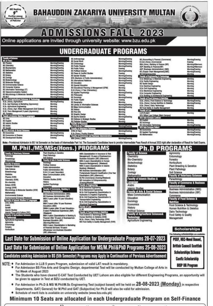 Admission-Details-BZU-Multan-2023