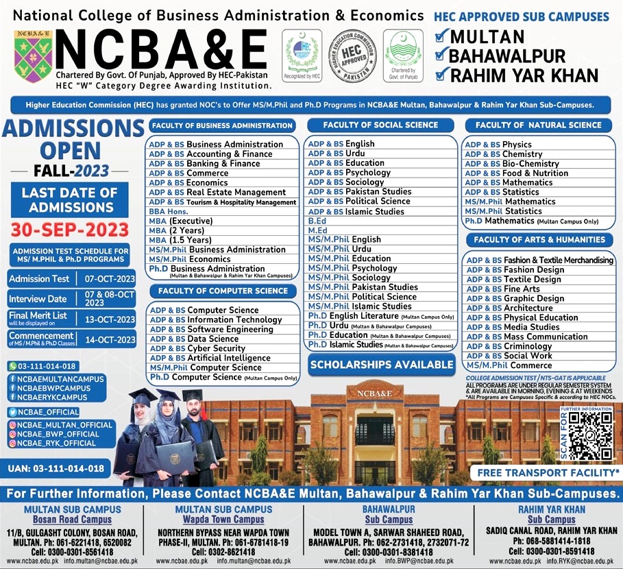 National College of Business Admistration and Economics