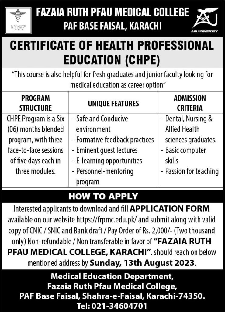 Fazaia Ruth Pfau Medical College, Karachi