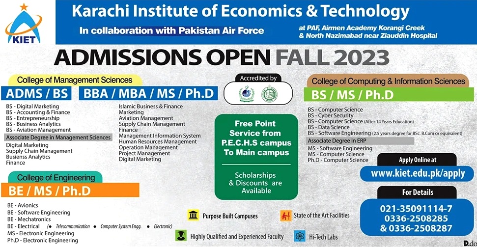 Karachi Institute of Economics & Technology (KIET), Karachi