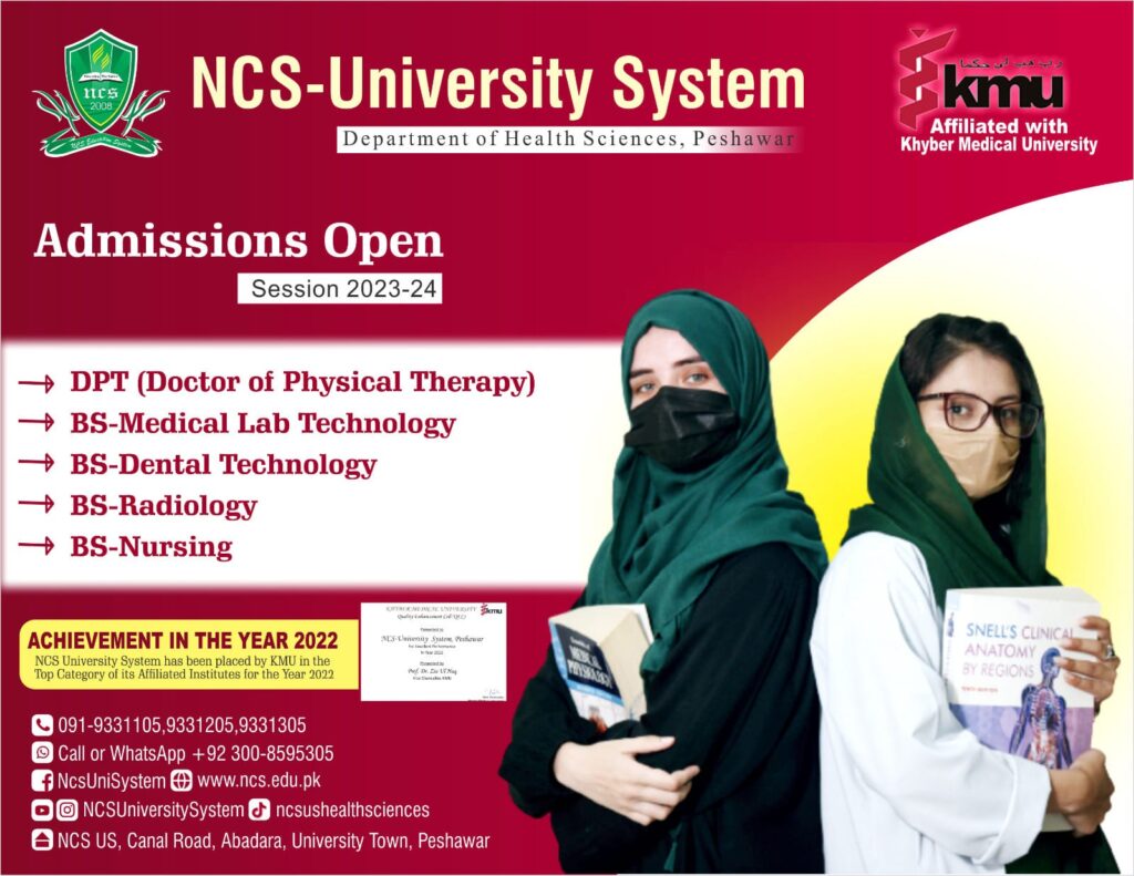 NCS-University System, Department of Health Sciences, Peshawar