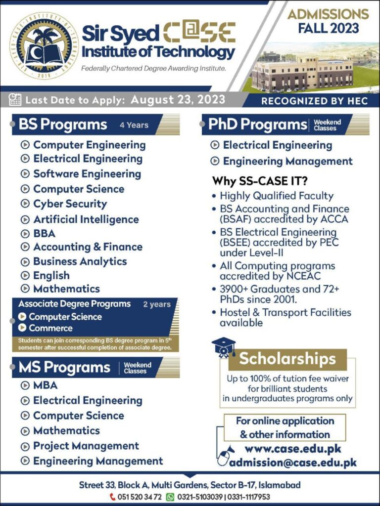 Sir Syed CASE Institute of Technology - Islamabad