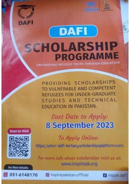 UNHCR DAFI Scholarships Program