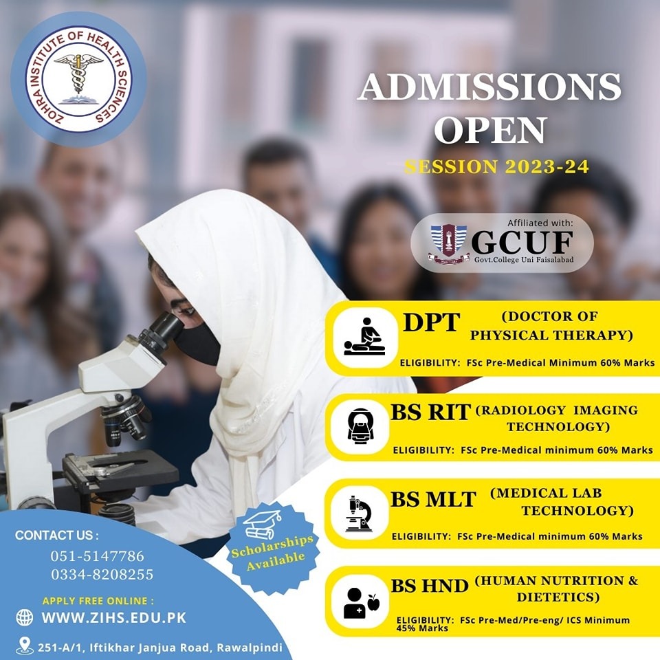 Zohra Institute of Health Sciences Rawalpindi (Admission Open 2023)